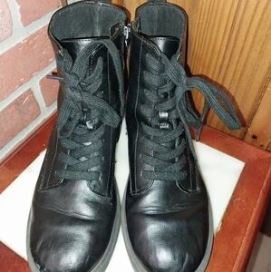 Women's Drayke Report Black Boots  Zipper Tie Classic Size 7.5 Women